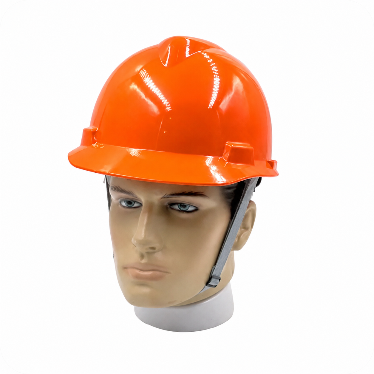 CAPACETE COM JULGULAR ABA FRONTAL LARANJA