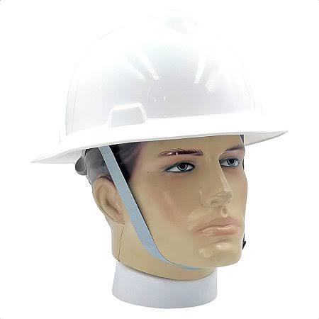 CAPACETE COM JULGULAR ABA TOTAL BRANCO