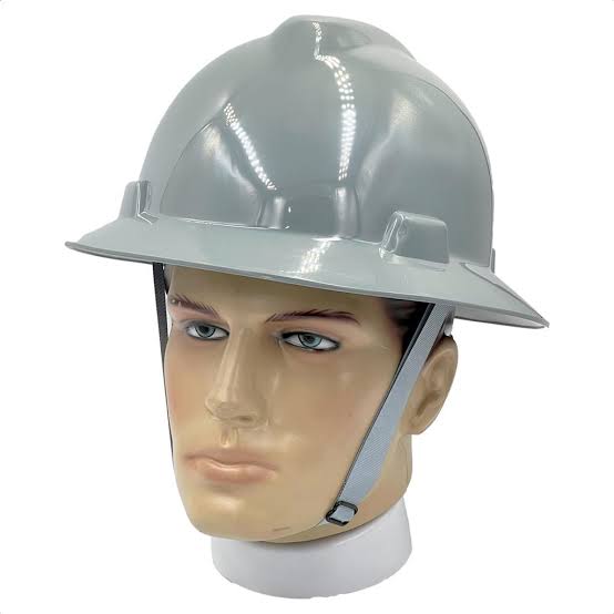 CAPACETE COM JULGULAR ABA TOTAL CINZA
